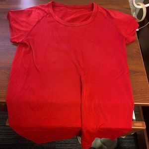 Lululemon Red Swiftly Tech Short Sleeve Regular Length